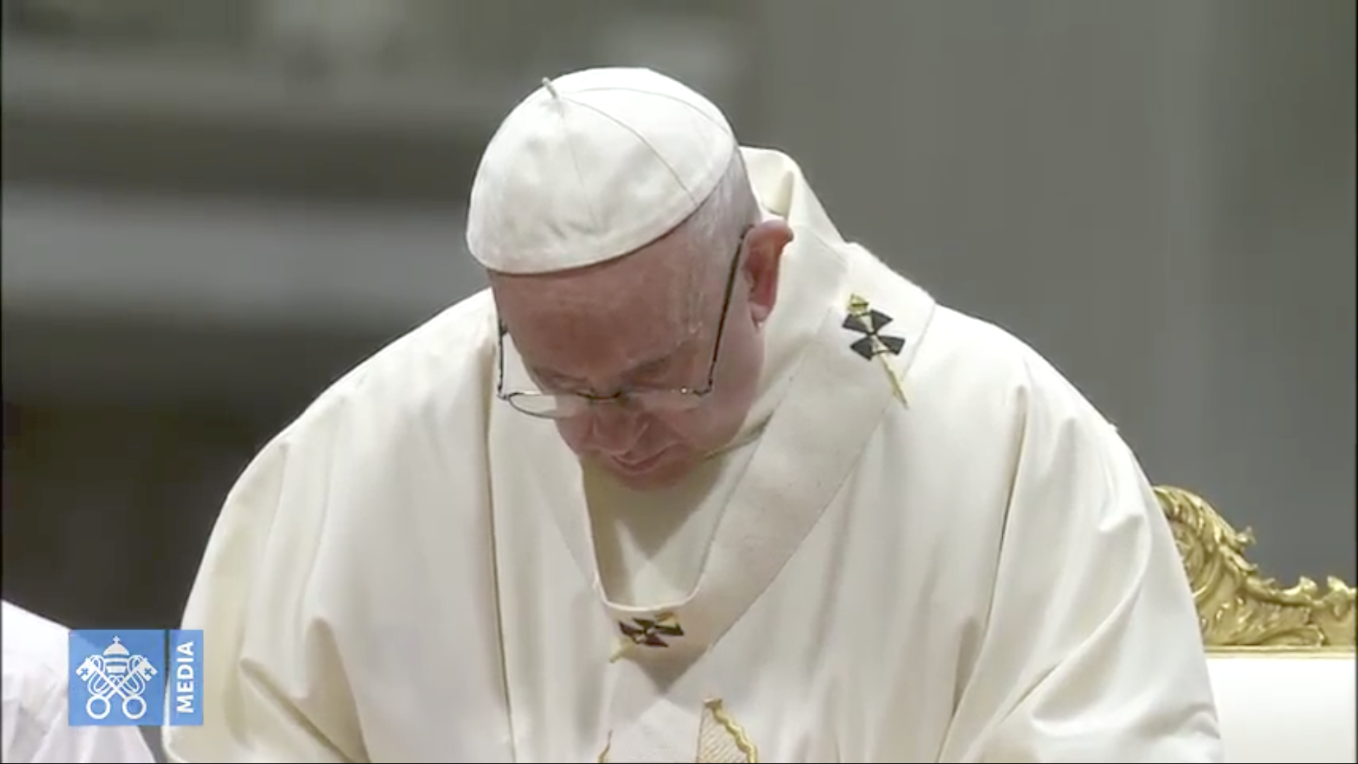 Prière du pape François, 12 déc. 2018 @ Vatican Media