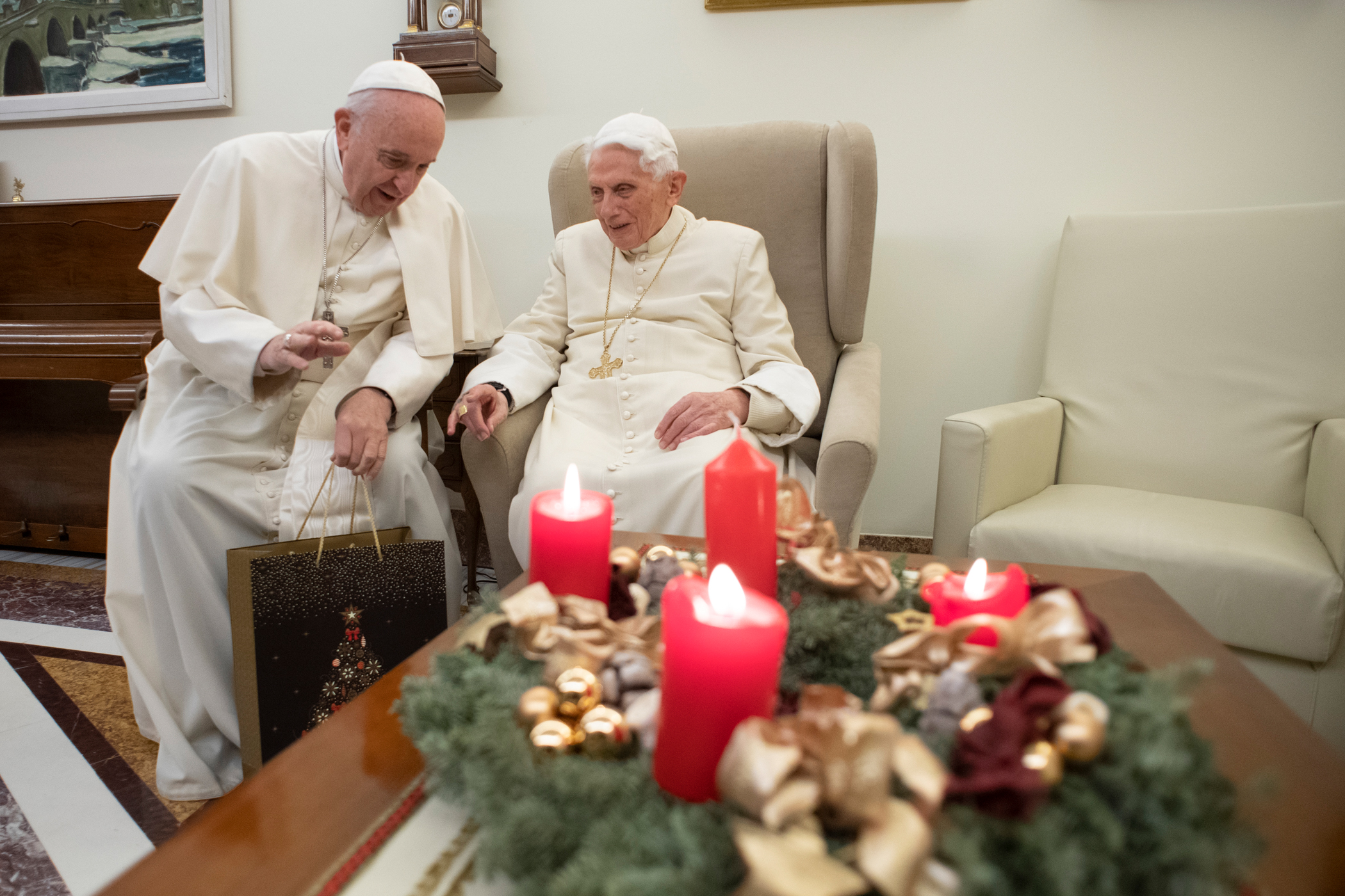 Visite à Benoît XVI, Noël 2018 © Vatican Media
