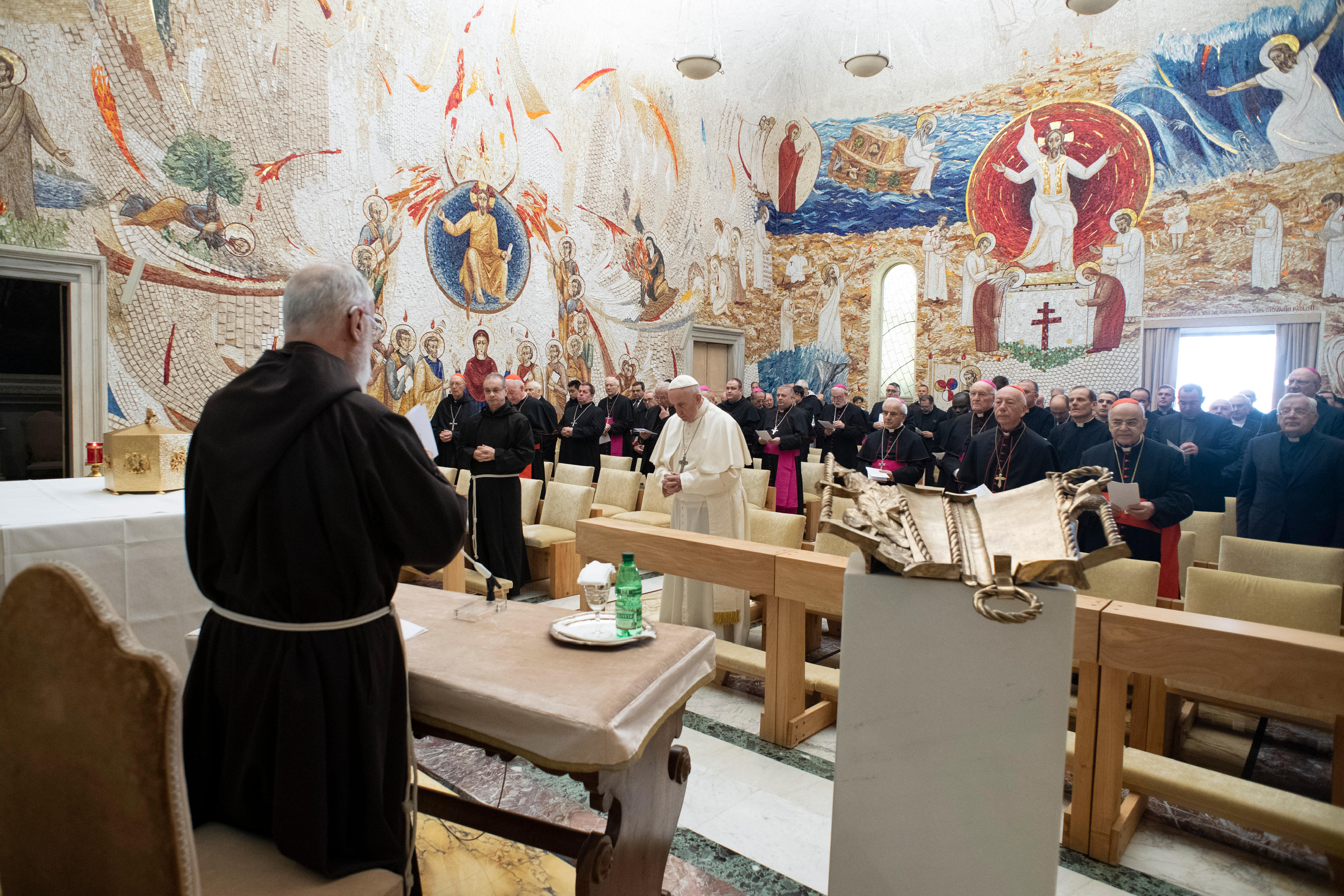 Prédication du p. Cantalamessa, 21 déc. 2018 © Vatican Media