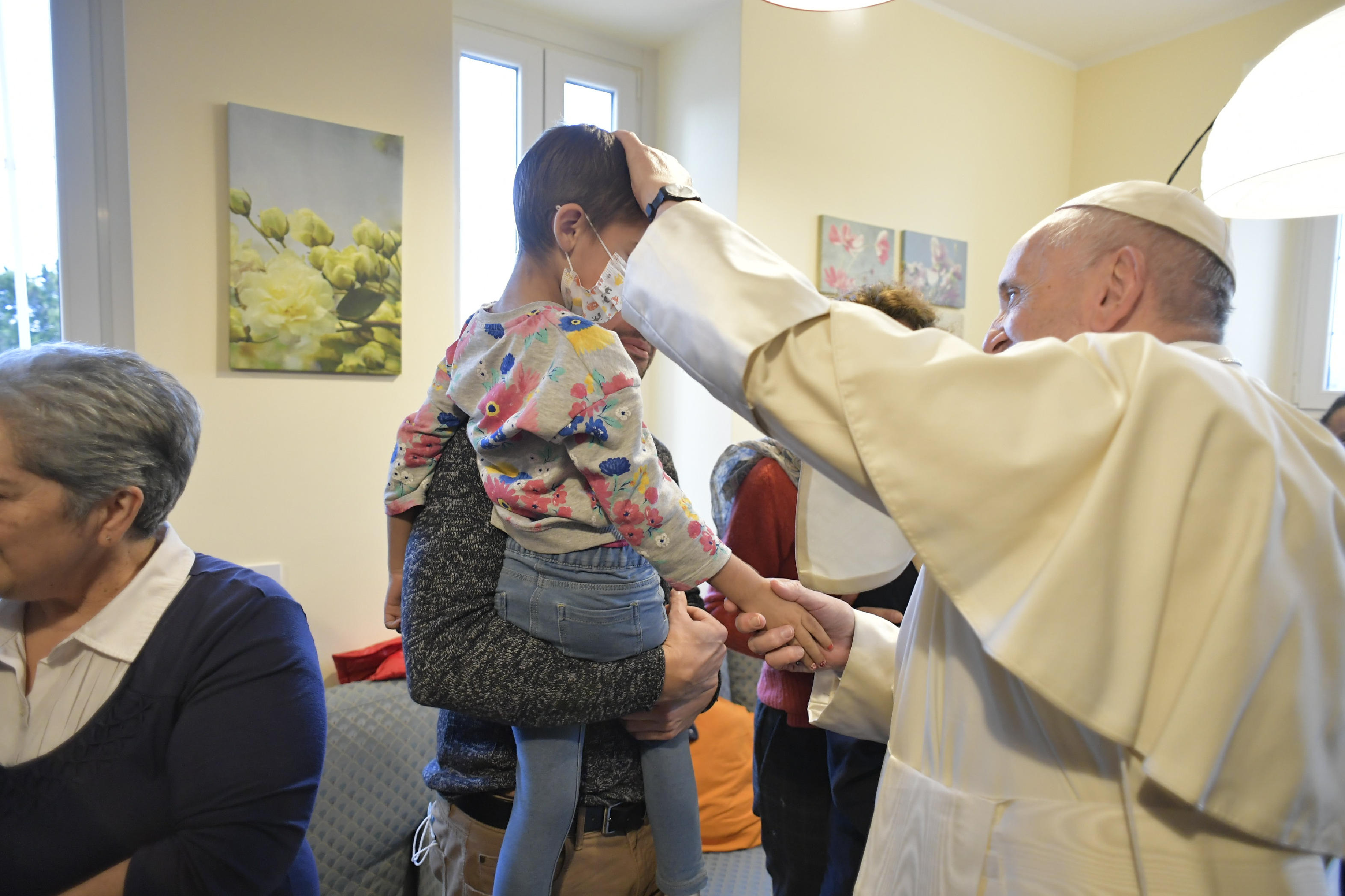 Le pape auprès des malades de la CasAmica de Trigoria © Vatican Media