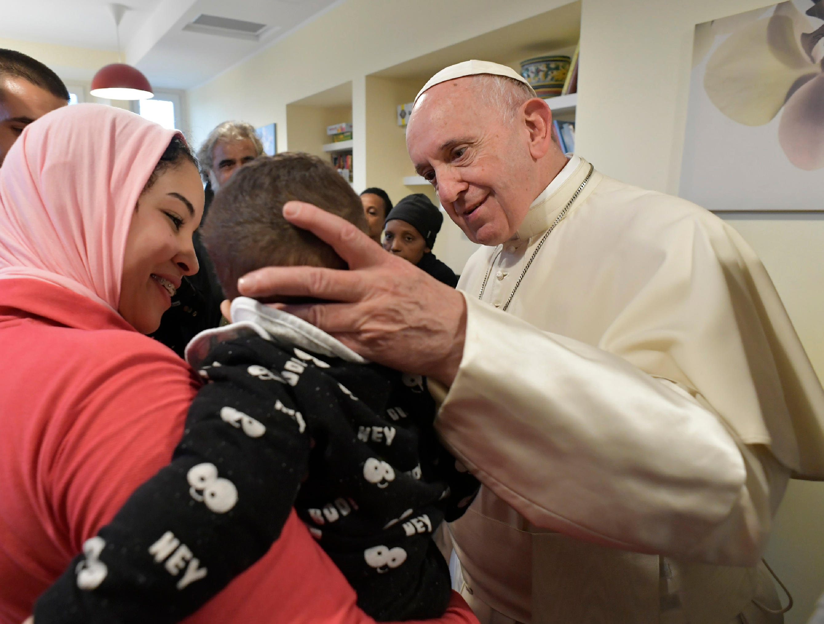 Le pape auprès des malades de la CasAmica de Trigoria © Vatican Media