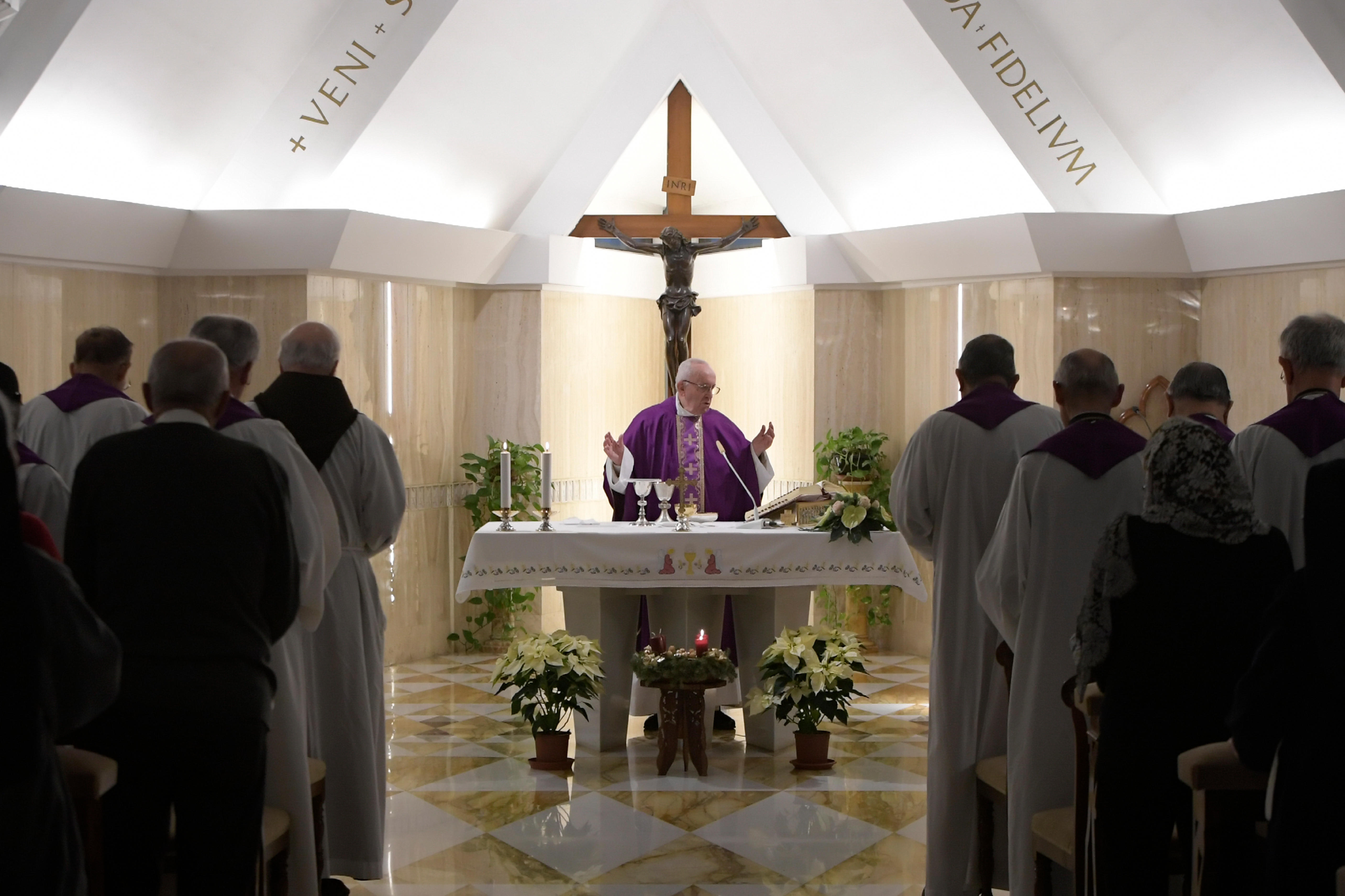 Messe du 11 décembre 2018 à Ste Marthe © Vatican Media