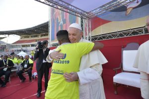 Rencontre avec les volontaires, Panama © Vatican Media