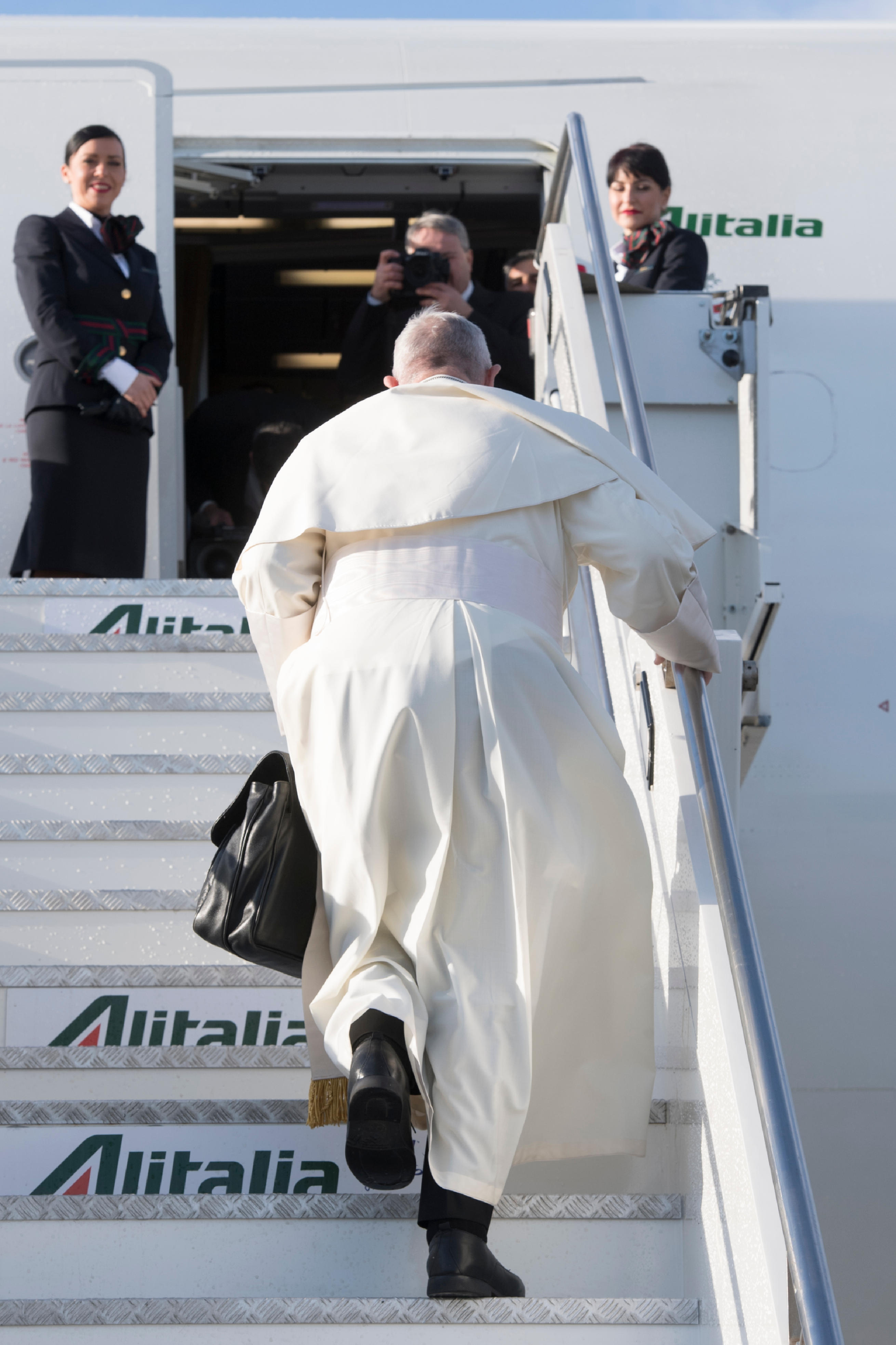 Vol avion de Rome au Panama pour les JMJ © Vatican News