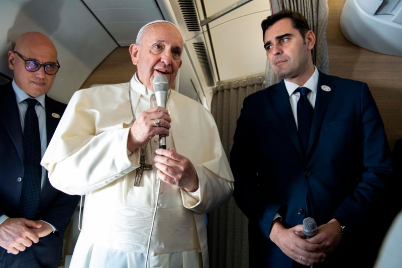 Avion Rome-Panama © Vatican Media