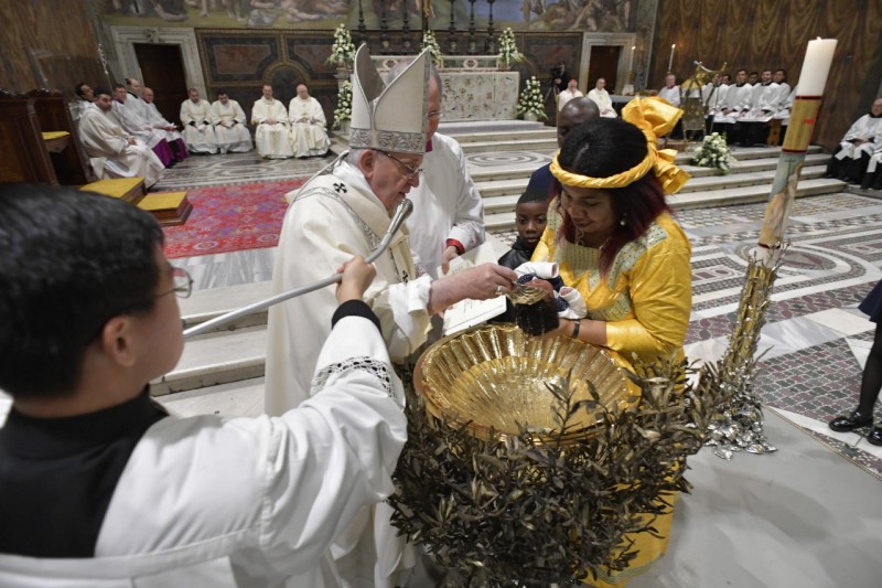 Baptême en la chapelle Sixtine 13 janvier 2019 © Vatican Media