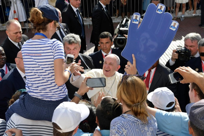 Jeunes français aux JMJ de Panama © Vatican Media