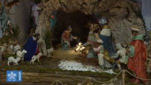 Crèche 2018 de Saint-Pierre, capture Vatican Media