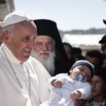Le pape François à Lesbos, 16 avr. 2016 © Galileo Foundation