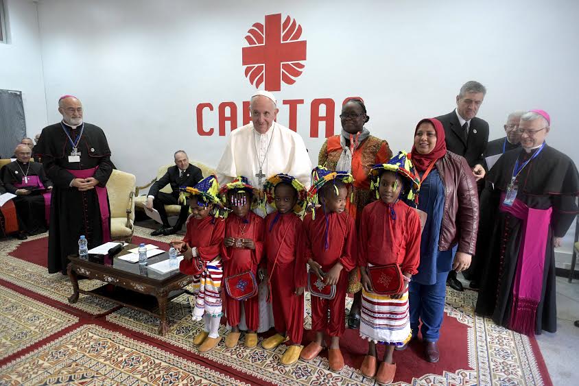 Visite à la Caritas de Rabat (Maroc) © Vatican Media