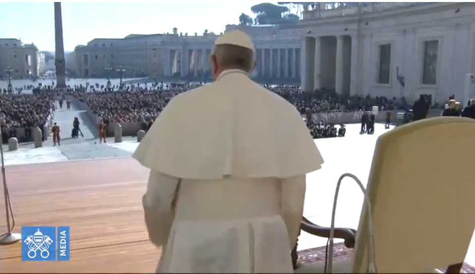 Audience générale du 6 mars 2019, capture Vatican Media