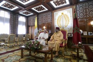 Visite au roi du Maroc Mohammed VI au palais royal © Vatican Media