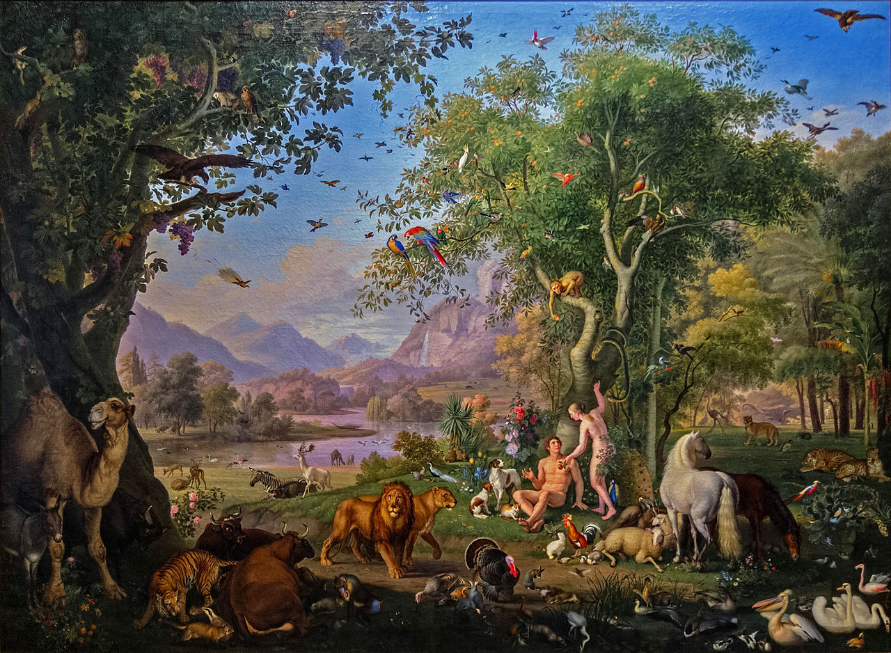 Adam et Ève au Paradis terrestre, par Peter Wanzel @Pinacothèque vaticane