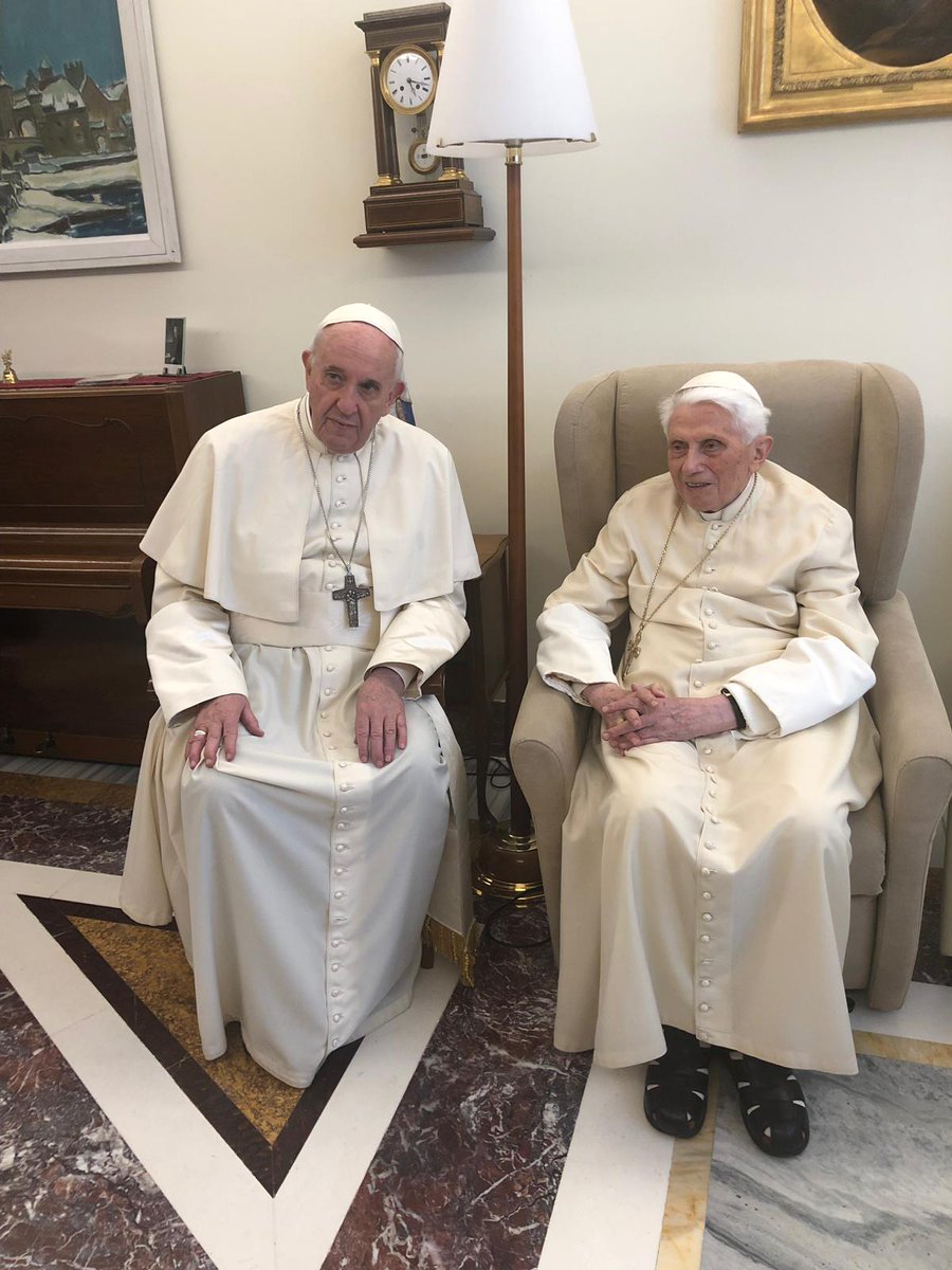 Visite du pape François au pape émérite Benoît XVI, 15 avril 2019 © Vatican Media