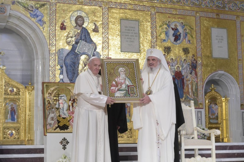 Patriarche Daniel, cathédrale orthodoxe de Bucarest, Roumanie © Vatican Media