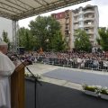 Rencontre avec les jeunes à Skopje, Macédoine du Nord © Vatican Media