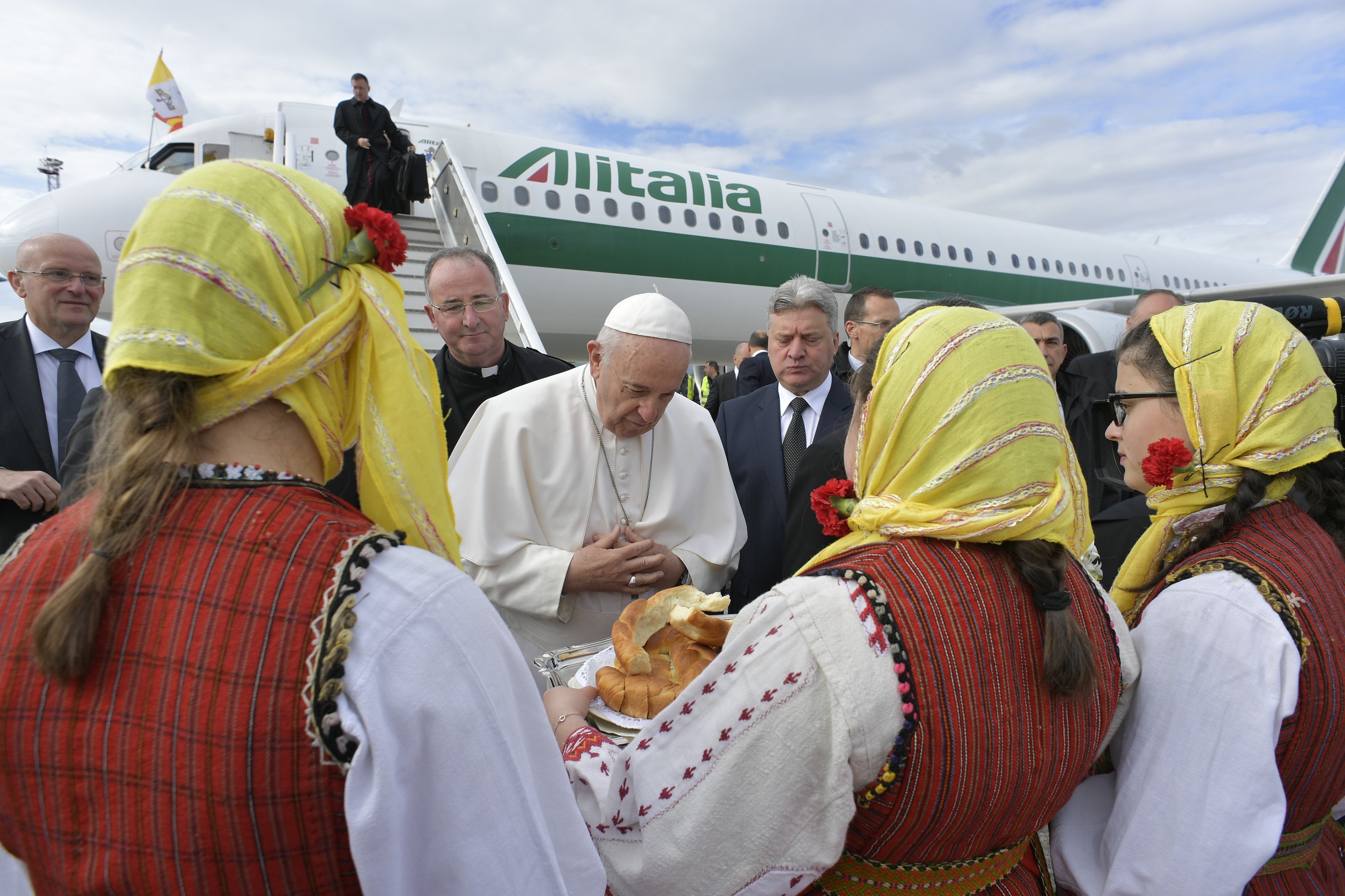 Arrivée à Skopje en Macédoine du Nord © Vatican Media
