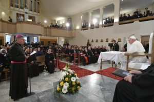 Mgr Stojanov, rencontre avec le clergé et les consacrés (Skopje, Macédoine du Nord) © Vatican Media