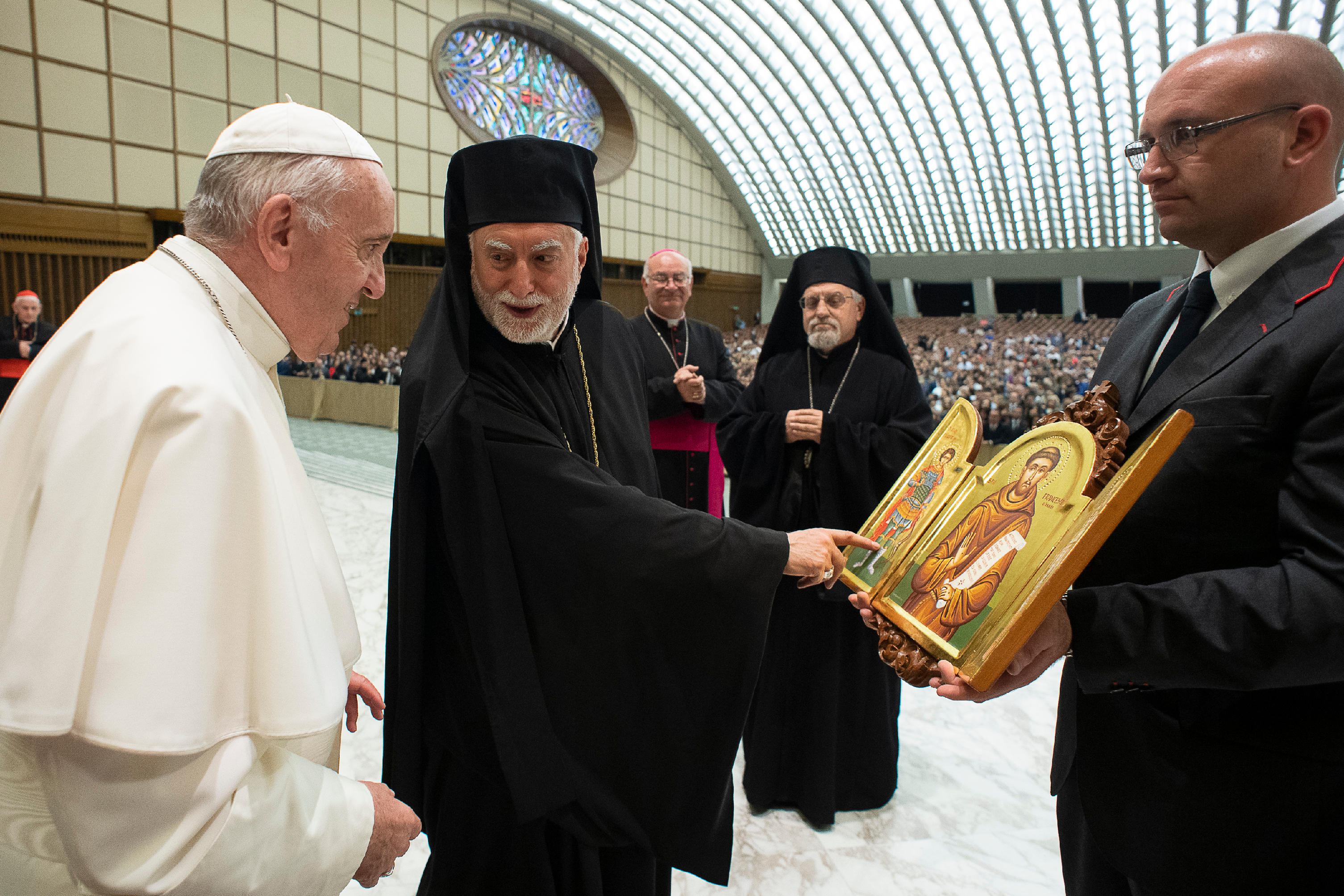 Fidèles de rite byzantin de éparchie de Lungro, Italie © Vatican Media