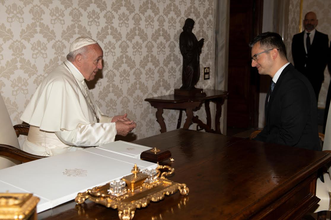Visite du Premier ministre slovène Marjan Sarec © Vatican Media