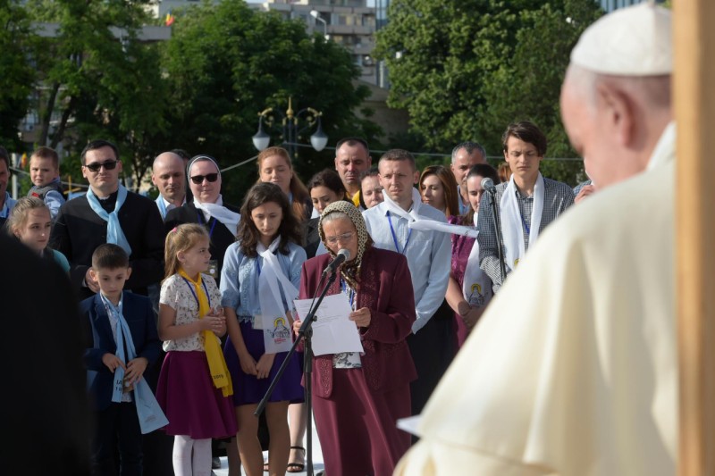 Iasi, Roumanie, rencontre avec les jeunes et les familles © Vatican Media