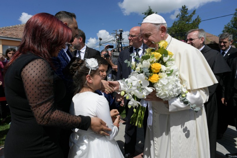 Blaj (Roumanie) rencontre avec les Roms © Vatican Media
