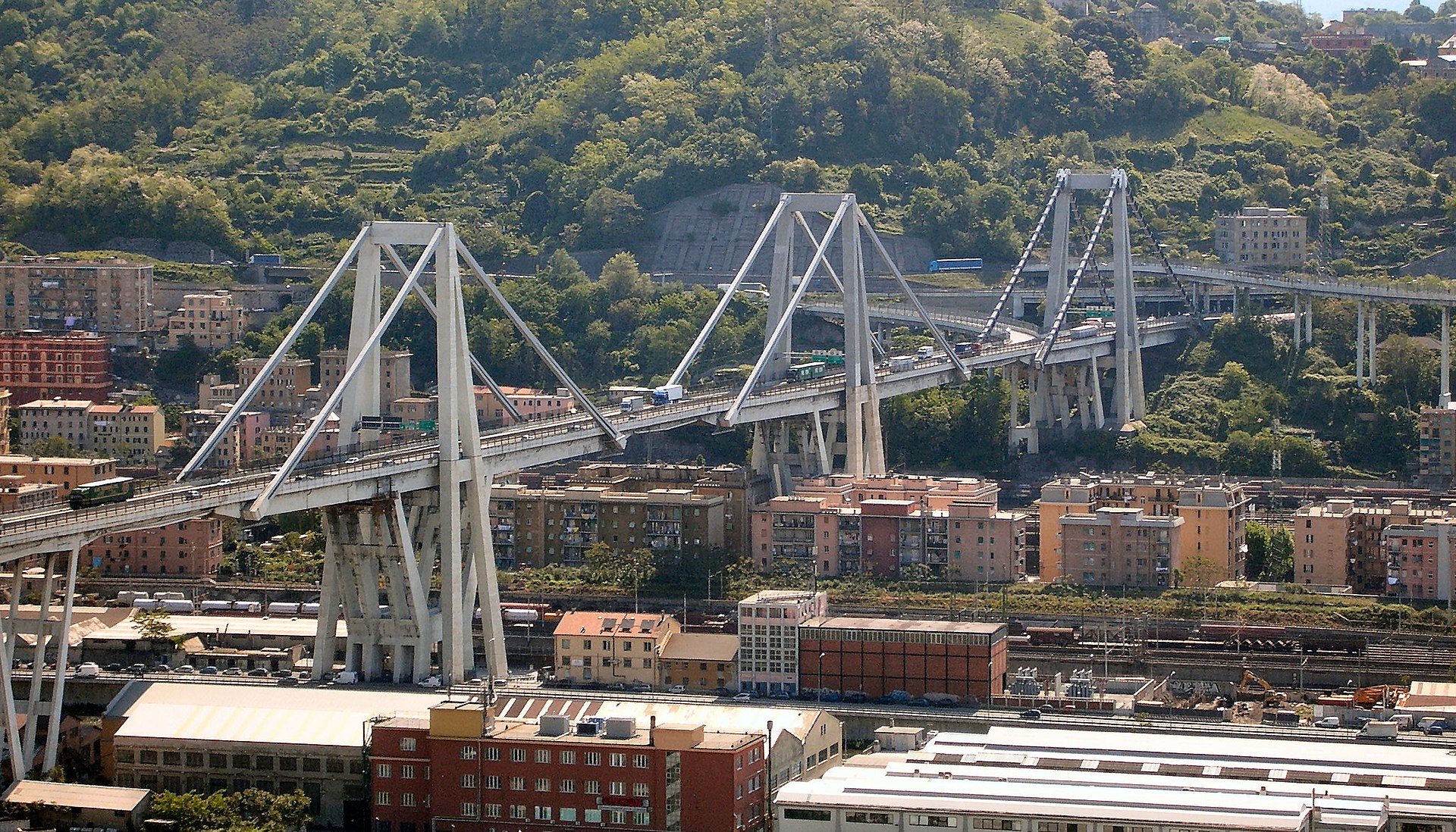Le pont Morandi à Gênes