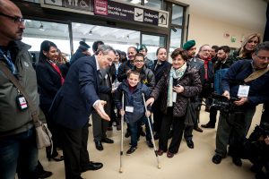 M. Impagliazzo, président de Sant'Egidio accueille des réfugiés à Fiumicino © Sant'Egidio