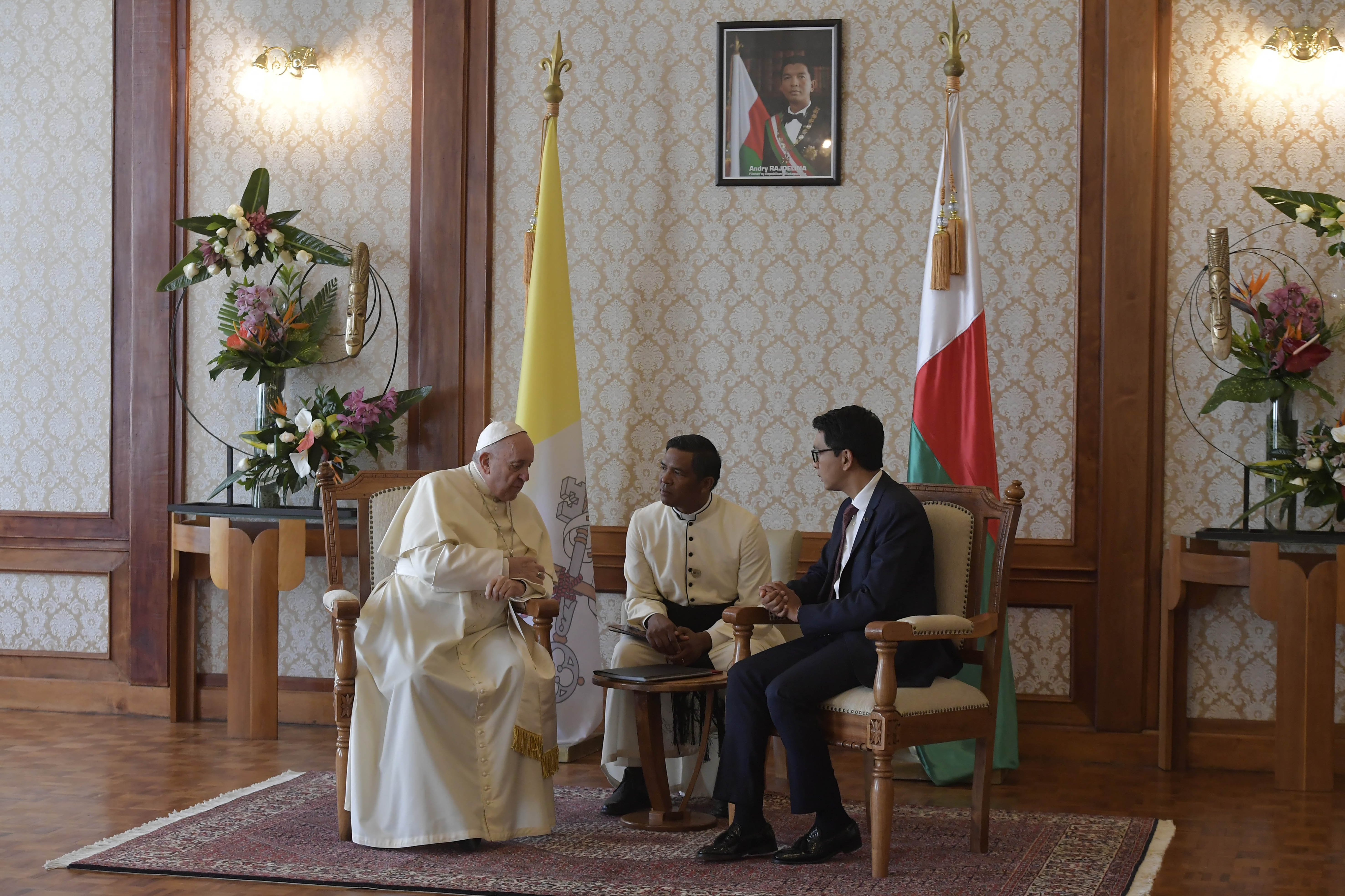 Andry Rajoelina, président de Madagascar © Vatican Media