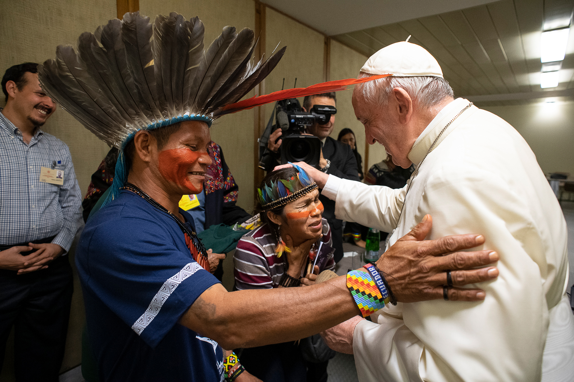 Rencontre avec des indigènes d'Amazonie © Vatican Media