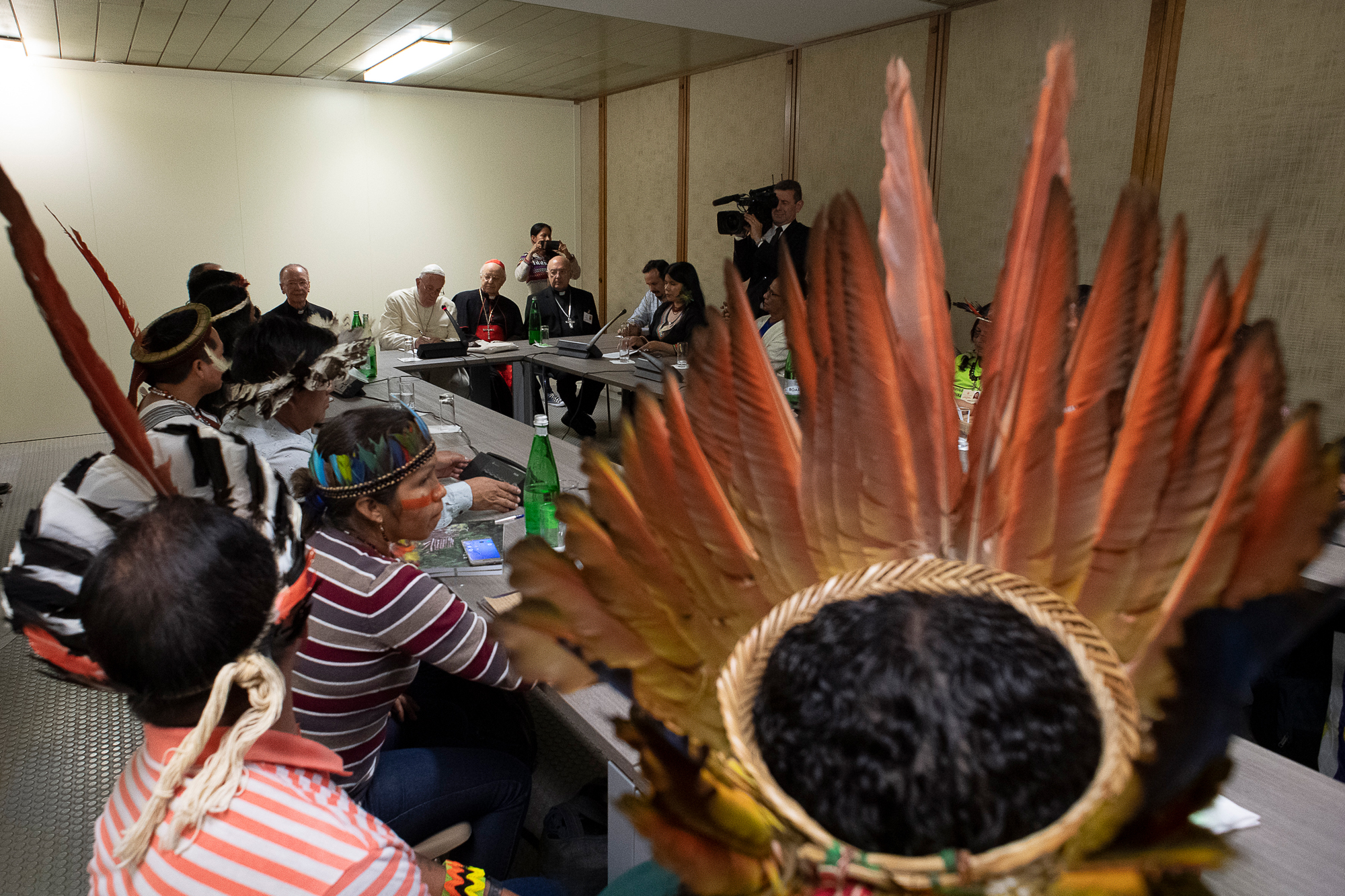 Rencontre avec des indigènes d'Amazonie © Vatican Media