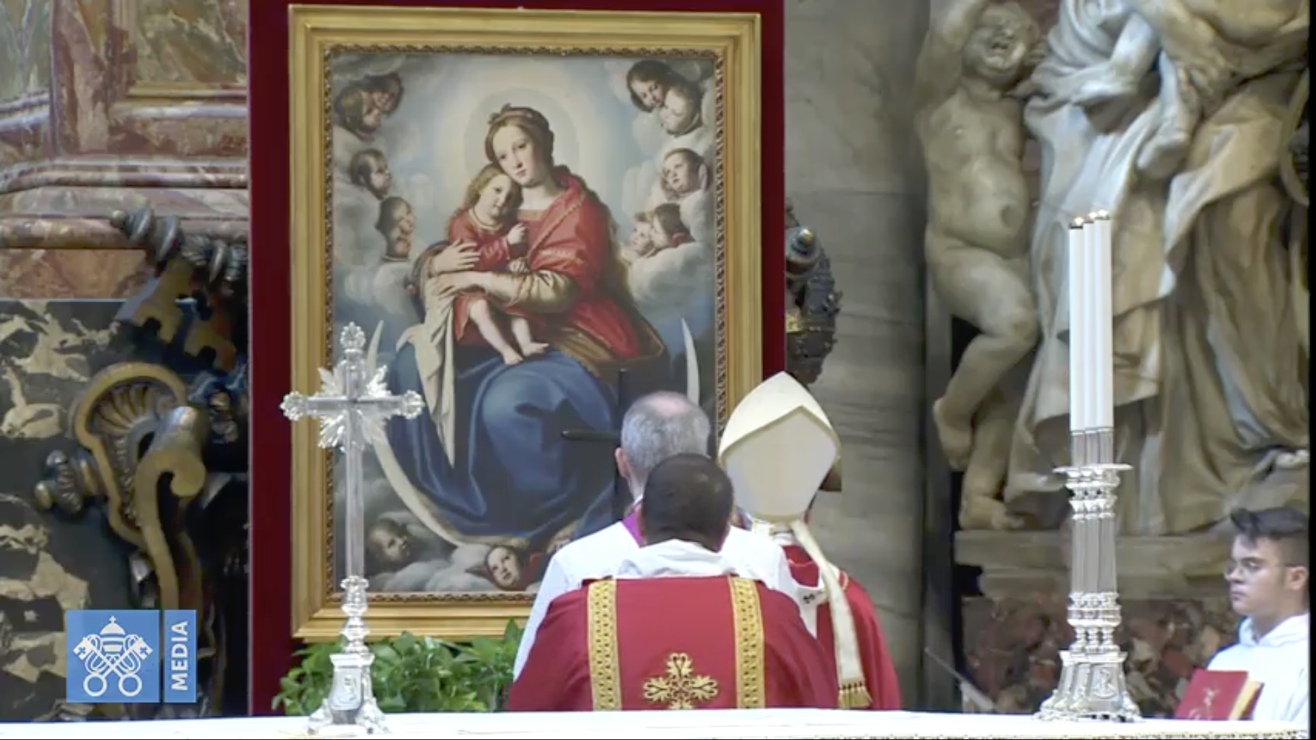 Messe pour les cardinaux et évêques défunts, capture @Vatican Media