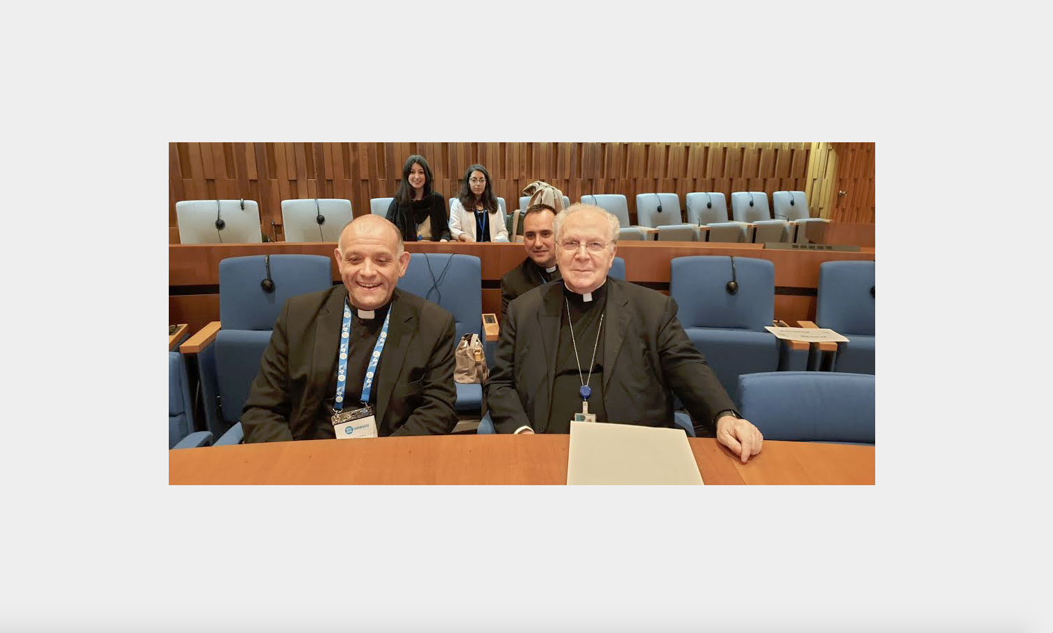 Mgr Friedrich Bechina et Mgr Francesco Follo © Mission du Saint-Siège à l'UNESCO