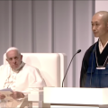 Tokuun Tanaka, moine bouddhiste, survivant de Fukushima, Tokyo, Japon, capture @ Vatican Media