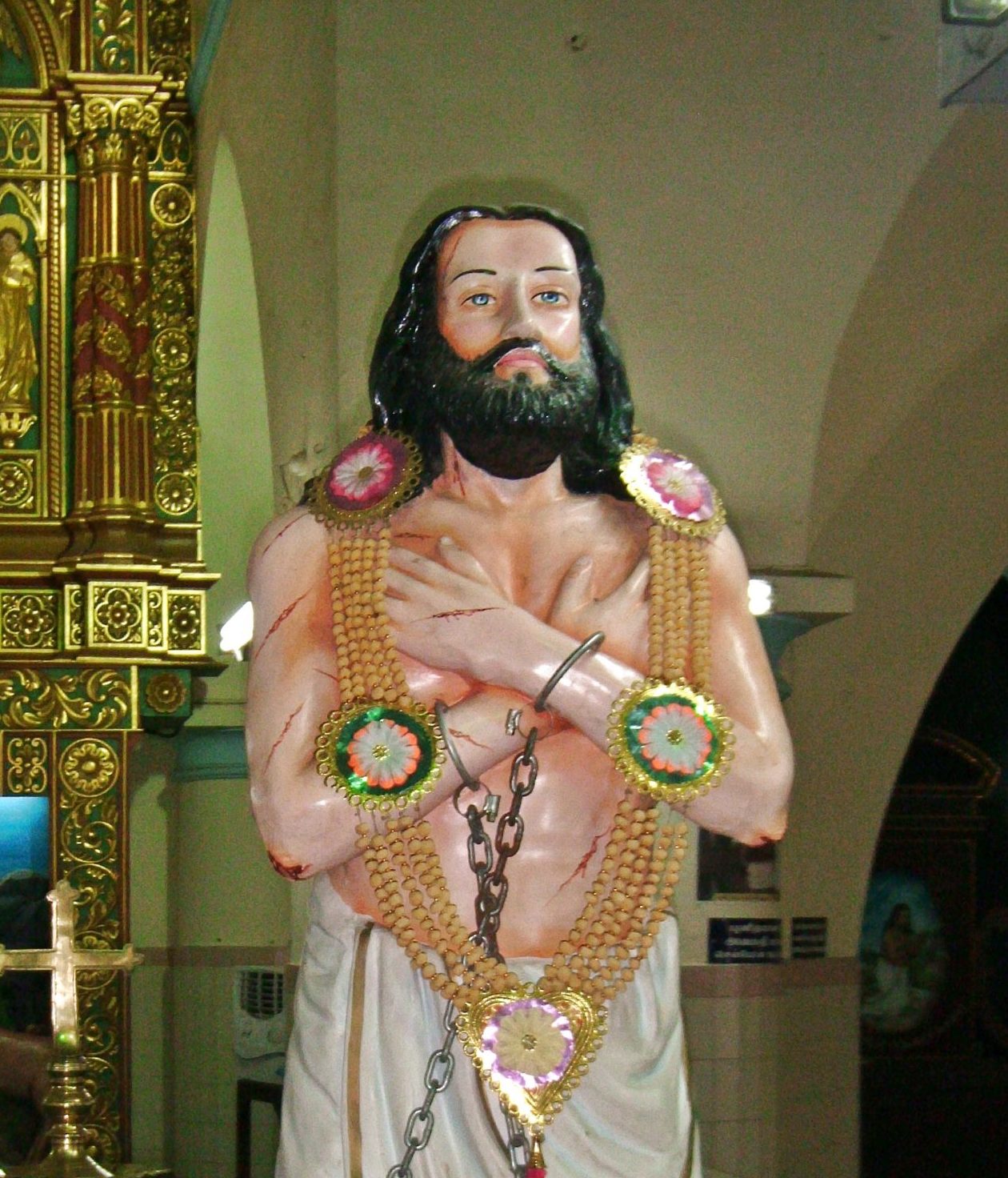 Statue de Lazare Pillai, cathédrale de Kottar (Inde) © wikimedia commons / Kumbalam