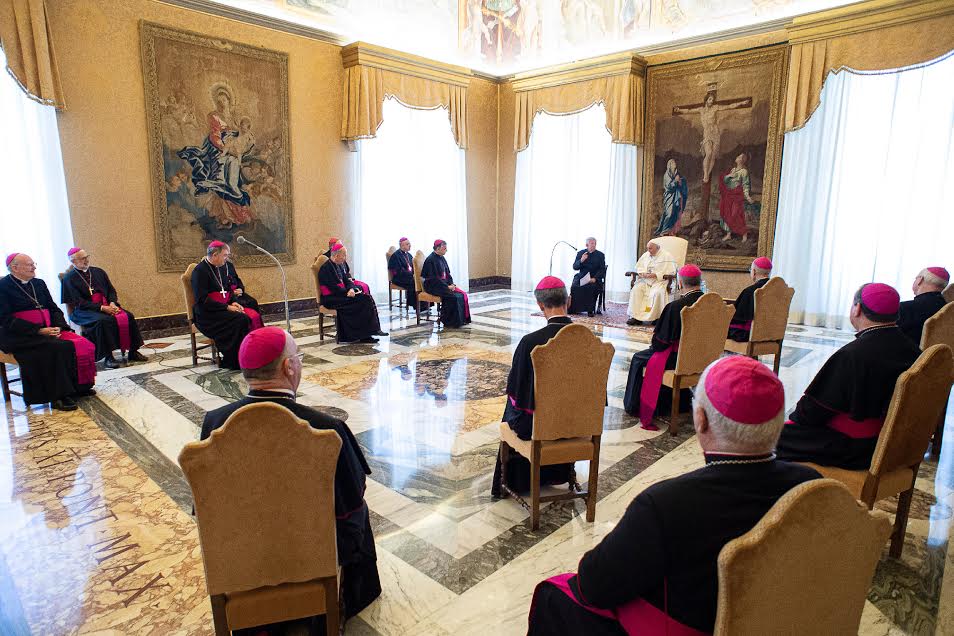Ad limina des évêques de France (Grand Ouest) © Vatican Media