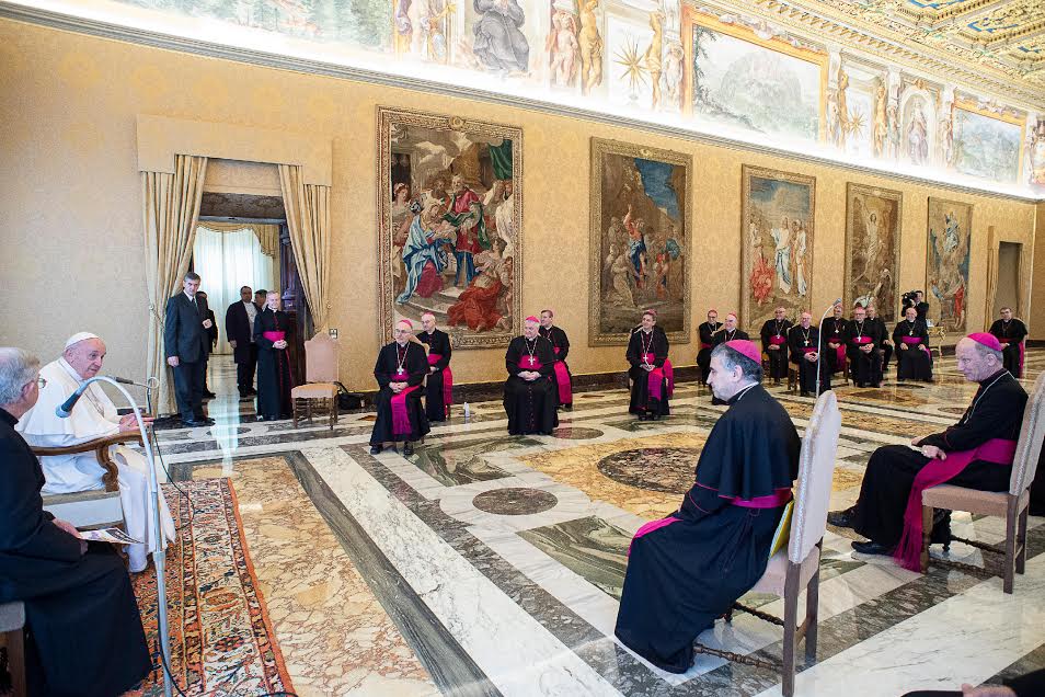 Ad limina des évêques de France (Grand Ouest) © Vatican Media