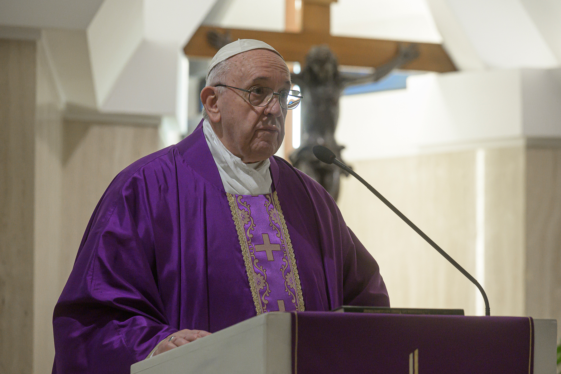 Messe du 13 mars 2020 à Sainte-Marthe © Vatican Media