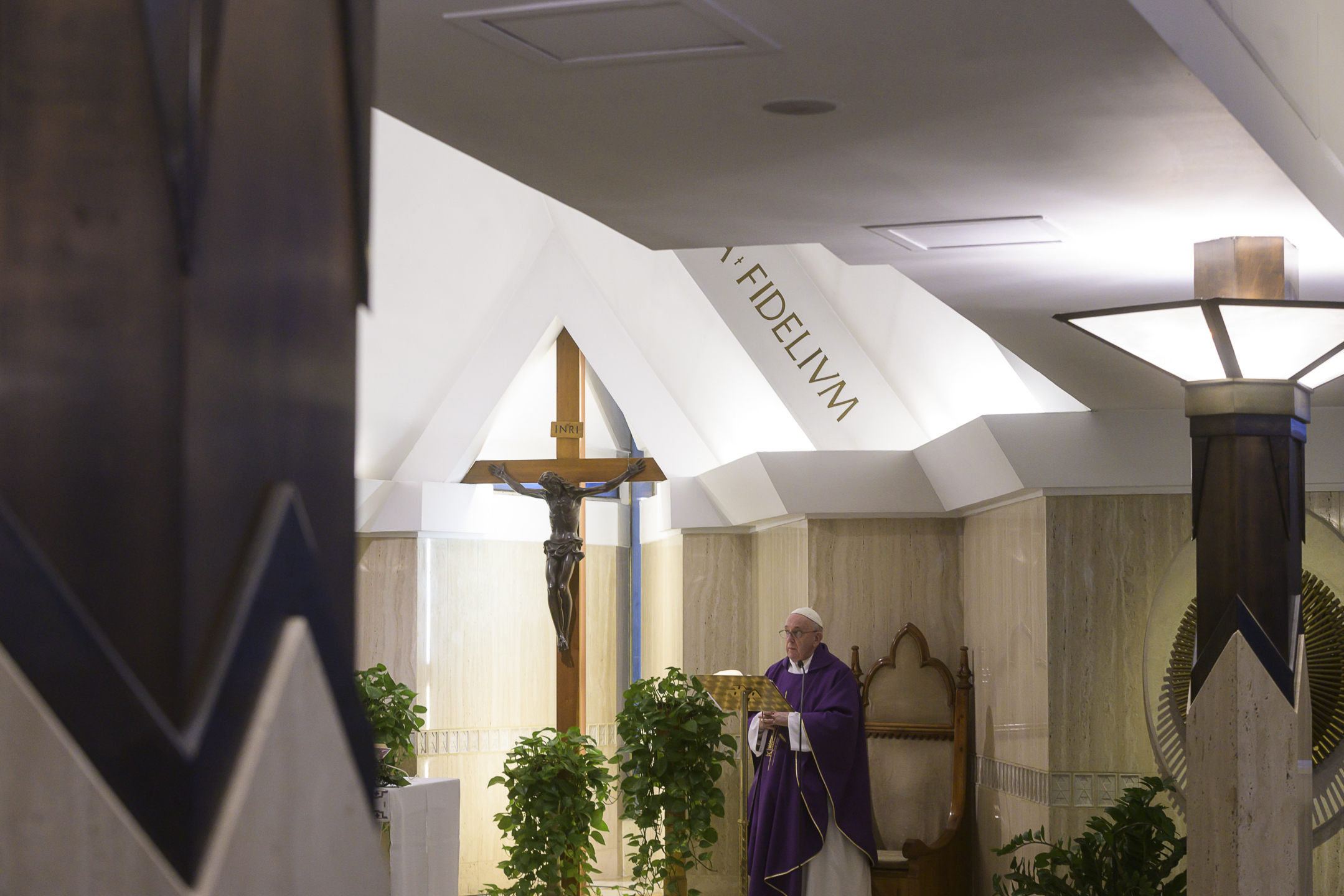Messe à Sainte-Marthe, 8 avril 2020 © Vatican Media