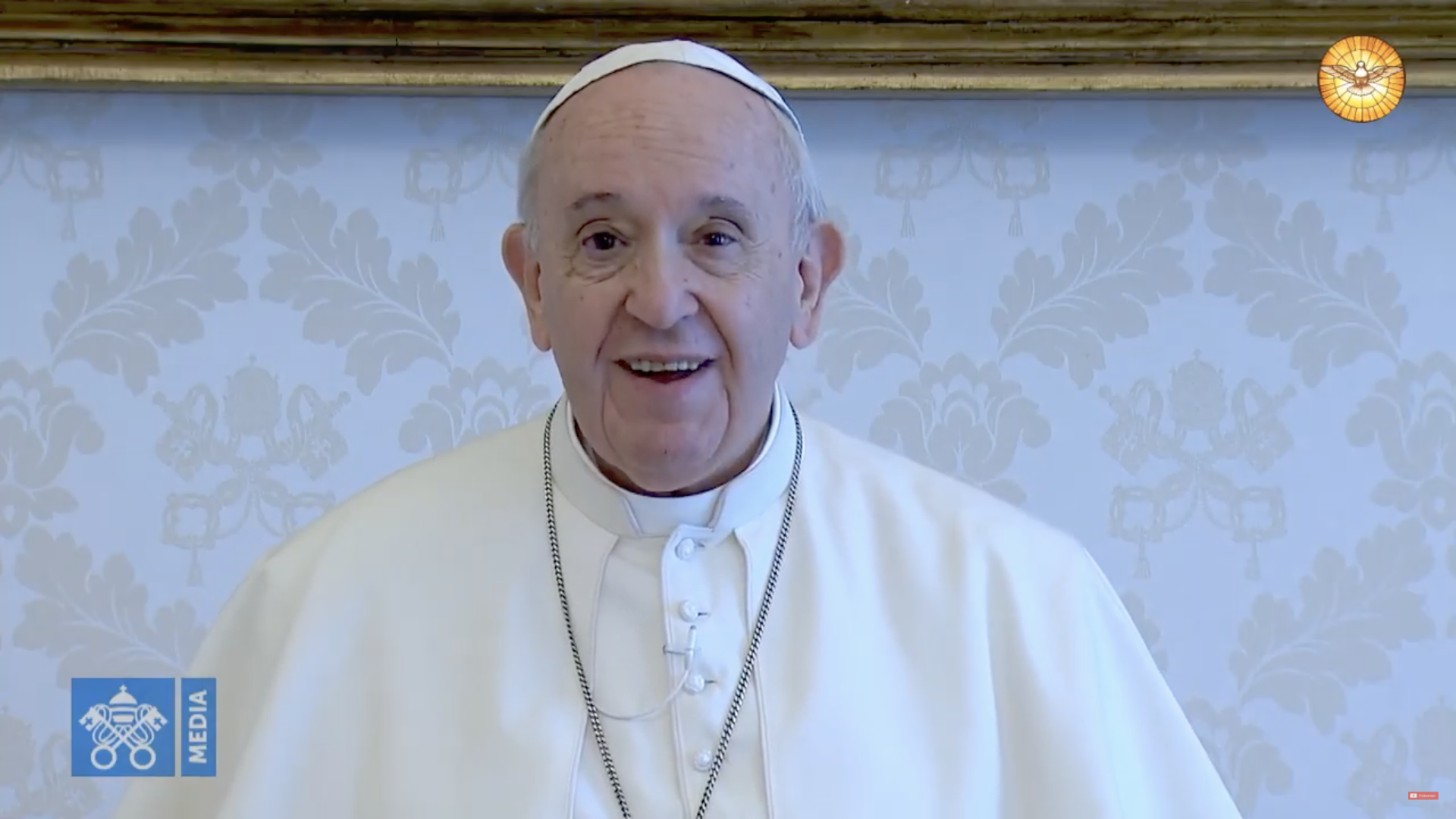 Veillée de Pentecôte, message à Charis, capture @ Vatican Media