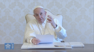 Message-vidéo pour Scholas, 5 juin 2020, capture