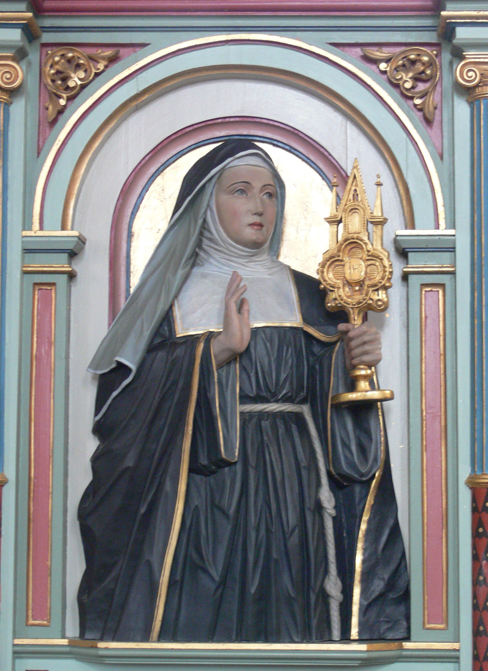 Sainte Julienne de Liège, dans l'église de Merazhofen (Allemagne) © wikimedia commons / Andreas Praefcke