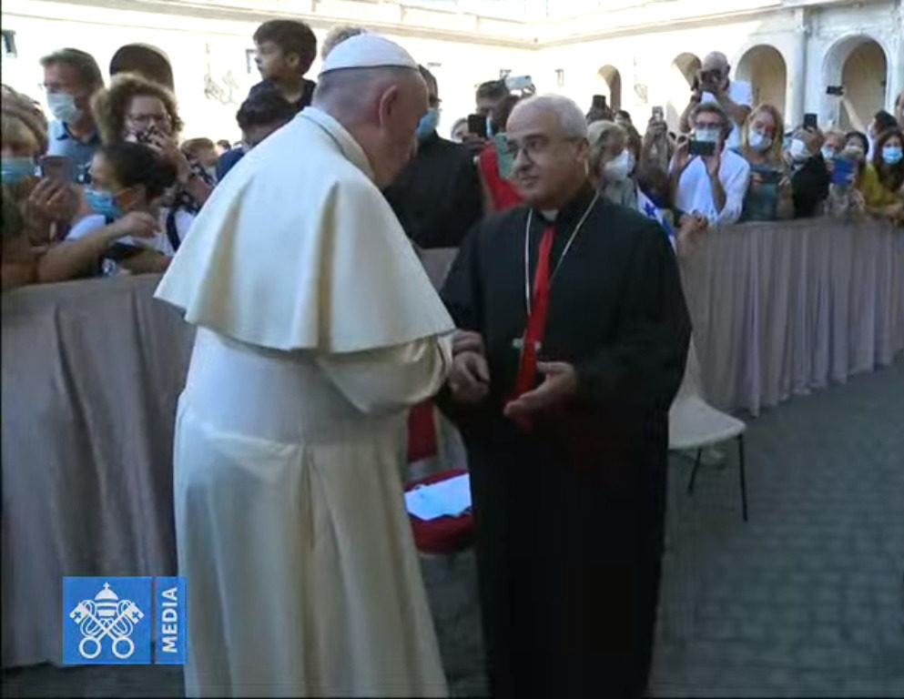 Mgr Hanna Alwan, vicaire patriarcal de l'Église maronite, capture @ Vatican Media