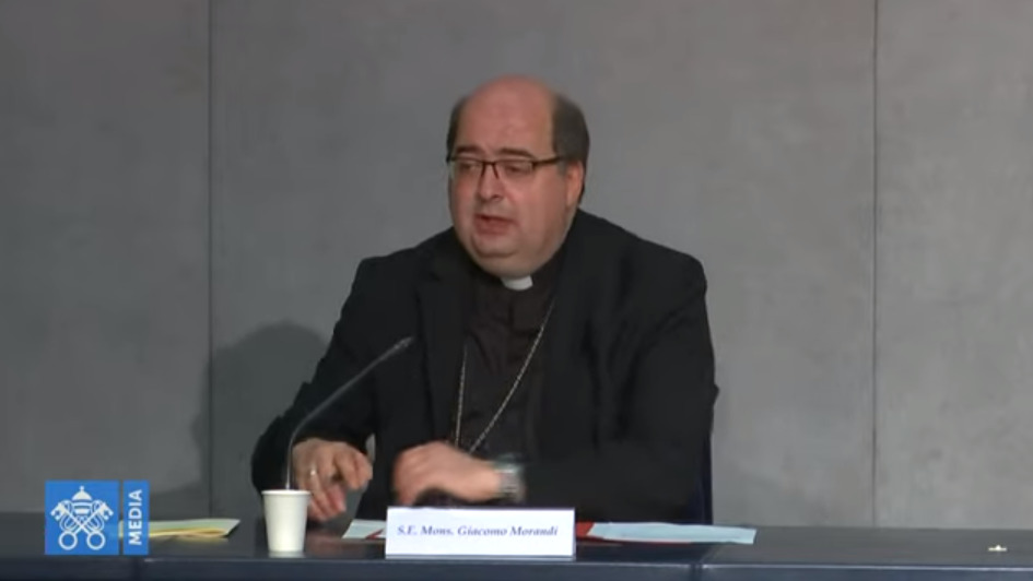 Mgr Morandi, capture Vatican Media