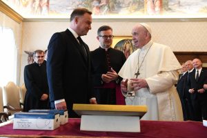 Rencontre avec le président polonais Andrzej Duda © Vatican Media