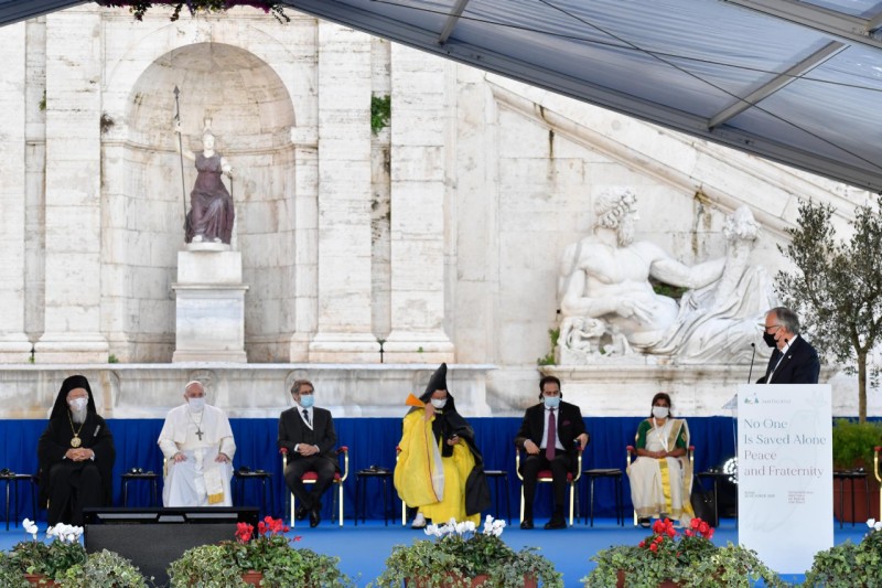 Rencontre interreligieuse pour la paix au Capitole 20 octobre 2020 © Vatican Media
