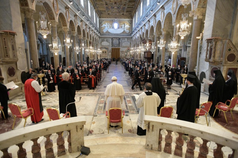 Prière œcuménique pour la paix à Santa Maria in Aracoeli, 20 octobre 2020 © Vatican Media