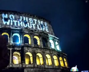 A Rome, le Colisée illuminé contre la peine de mort © Villes contre la peine de mort