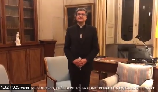 Mgr Eric de Moulins Beaufort, capture vidéo Twitter @FranceauVatican