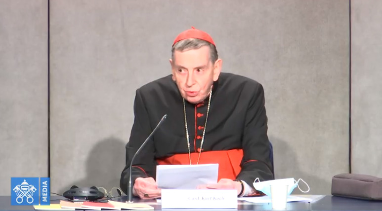 Cardinal Koch, 4 décembre 2020, capture Vatican media